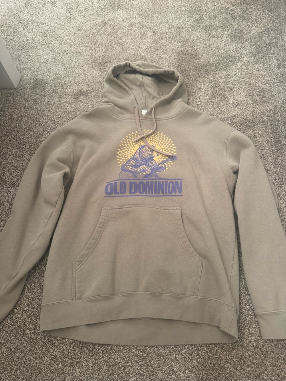 Men's Olive Green Graphic Hoodie